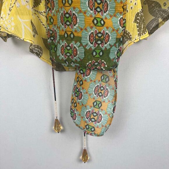 ZARA Floral Sheer Blouse Size X-Small NWT - Picture 6 of 13